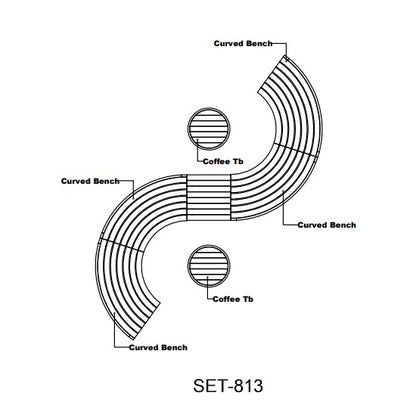 SET-813 Circular Modular Deep Seating Set — View 5