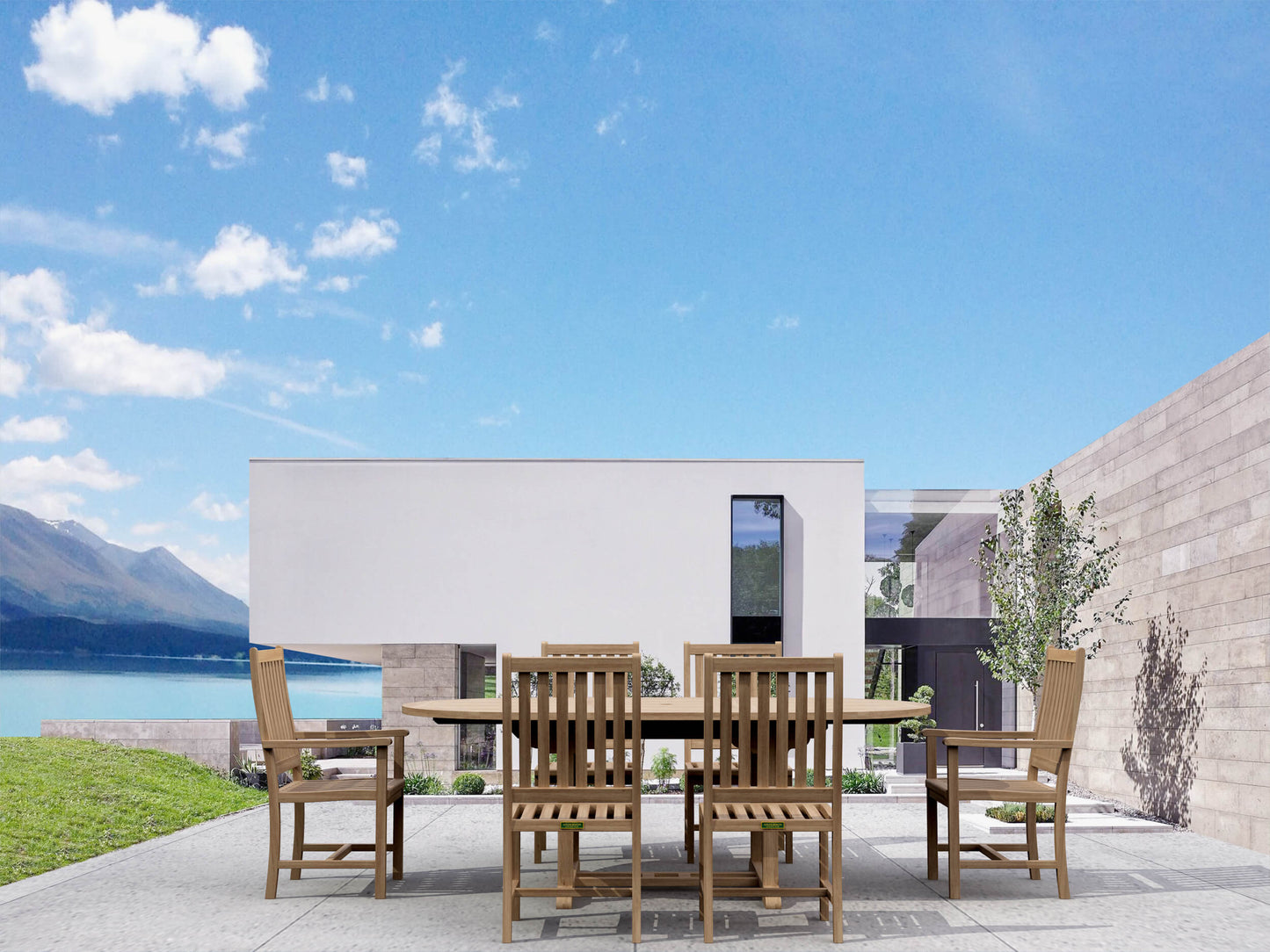 Bahama Wilshire 7-Pieces Extension Dining Set