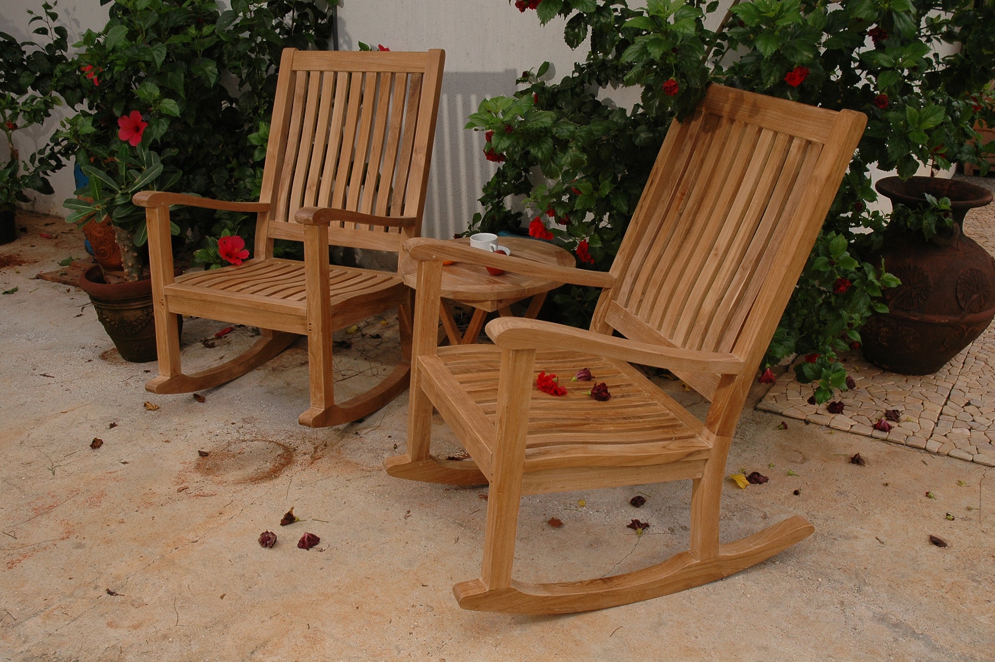 Del-Amo Bahama 3-Pieces Set with Folding Round Side Table — View 3