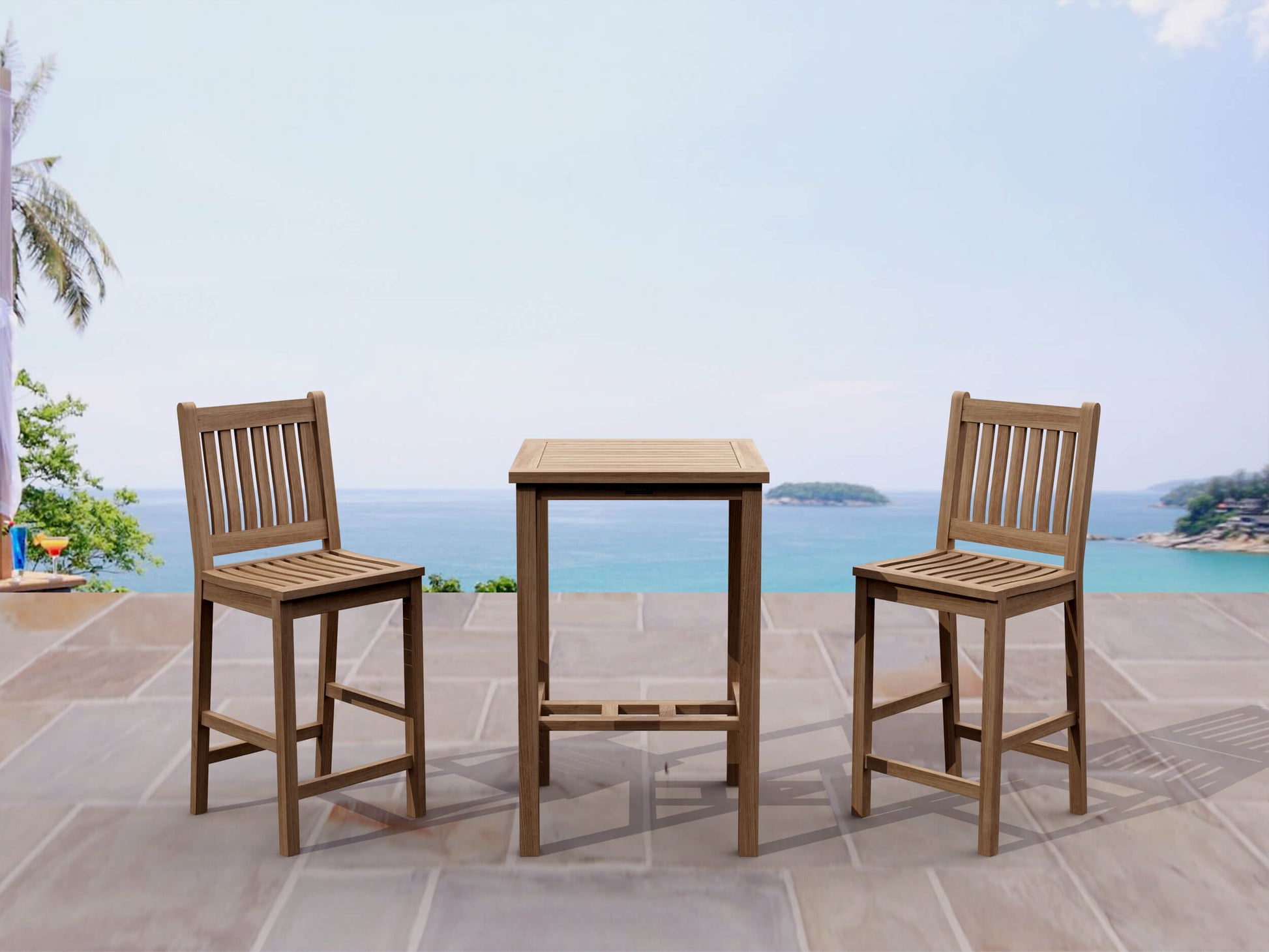 Bahama Avalon 3-Pieces Square Bar Set