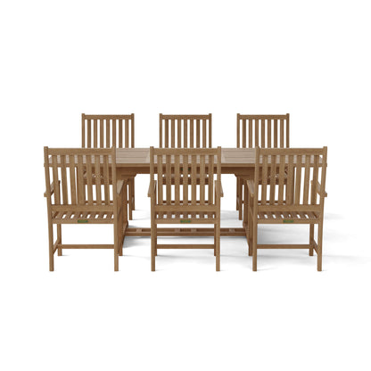 Bahama Wilshire Armchair 7-Pieces Extension Dining Set — View 3