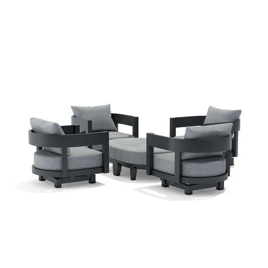 SET-174 6-pc Coronado Aluminum Deep Seating Set — View 2