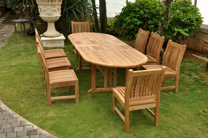 Sahara Dining Side Chair 9-Pieces Oval Dining Set — View 3