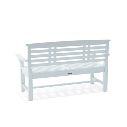 Sakura 2-Seater Teak Bench In White Finish — View 3