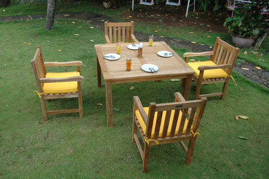Windsor Classic Armchair 5-Pieces Dining Table Set — View 2