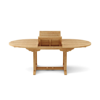 Bahama 87" Oval Extension Table Extra Thick Wood — View 3