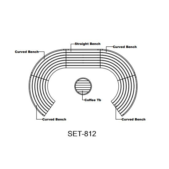 SET-812 Circular Modular Deep Seating Set — View 5