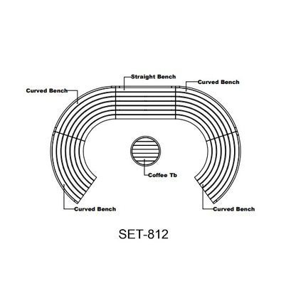 SET-812 Circular Modular Deep Seating Set — View 5