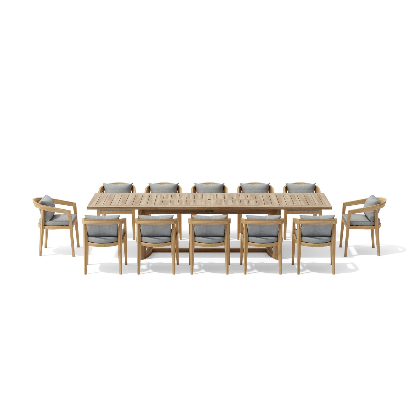 SET-367 13-pc Toscana Extension Dining Table Set — View 3