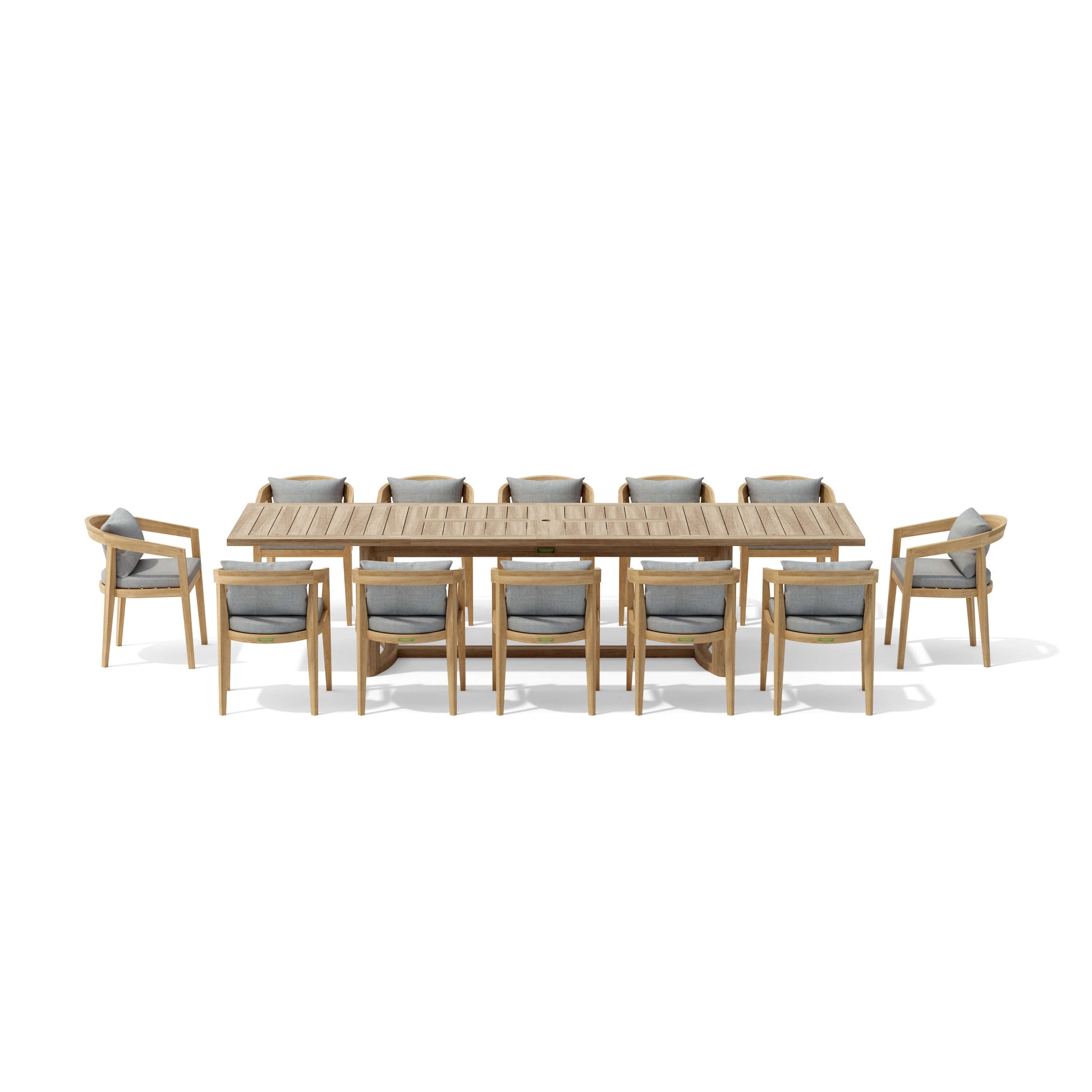 SET-367 13-pc Toscana Extension Dining Table Set — View 3