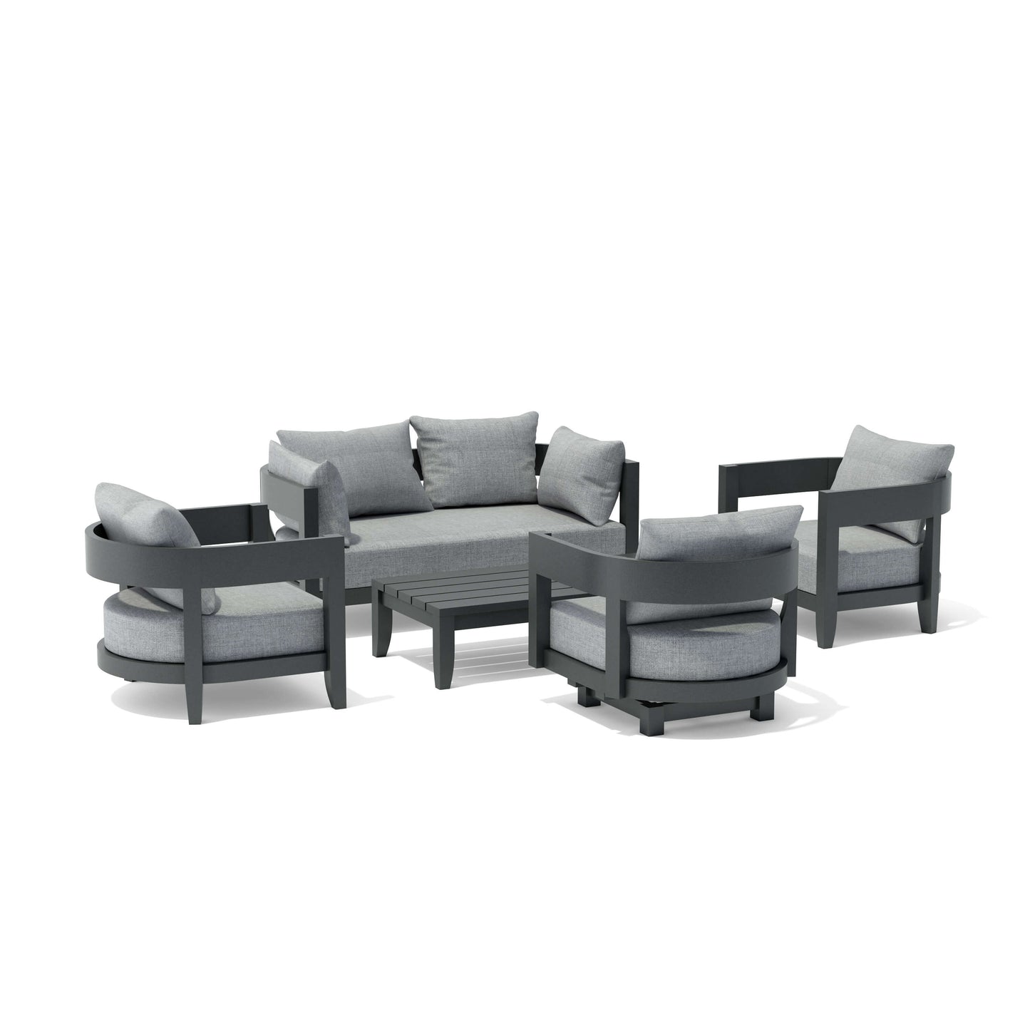 SET-173 5-pc Coronado Aluminum Deep Seating Set — View 2