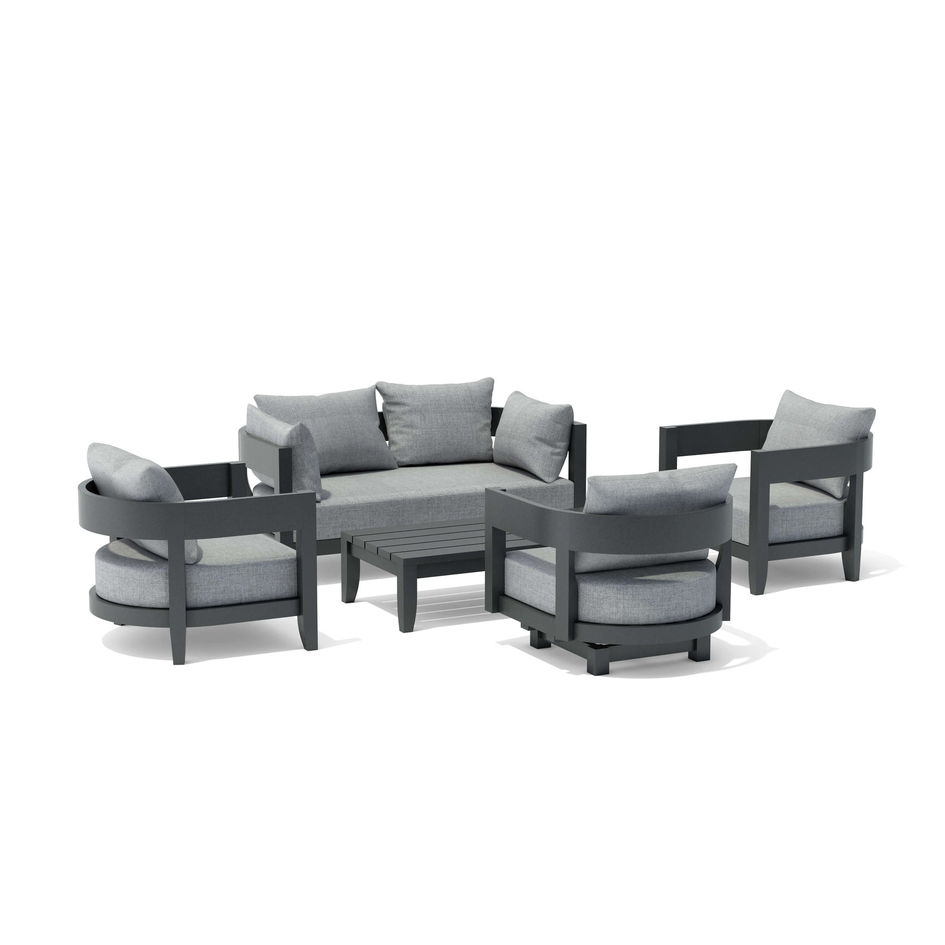 SET-173 5-pc Coronado Aluminum Deep Seating Set — View 2