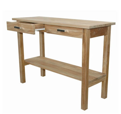 Atlanta Rectangular Serving Table w/ 2 Drawers and 1 Shelf — View 3