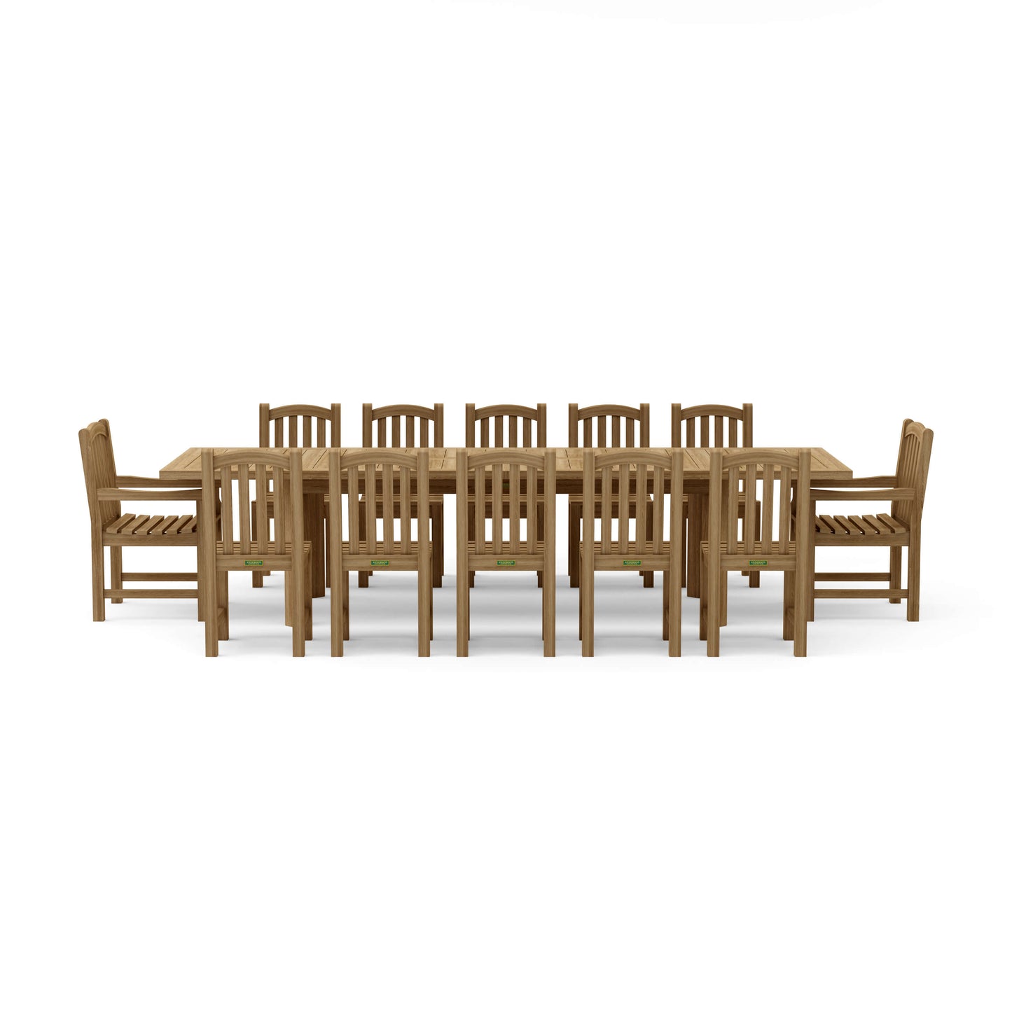 SET-320 13-pc Chelsea Rectangular Double Extension Dining Table Set — View 3