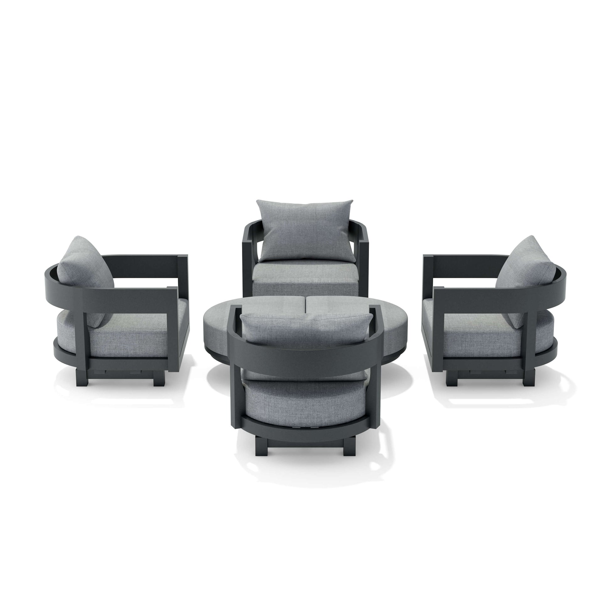 SET-174 6-pc Coronado Aluminum Deep Seating Set — View 3