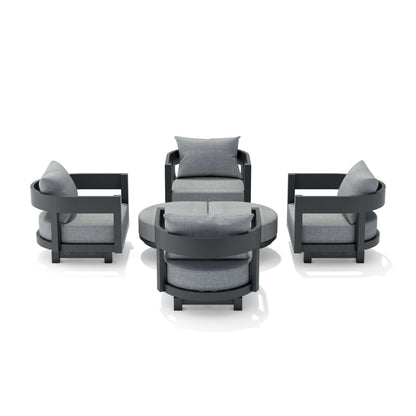 SET-174 6-pc Coronado Aluminum Deep Seating Set — View 3