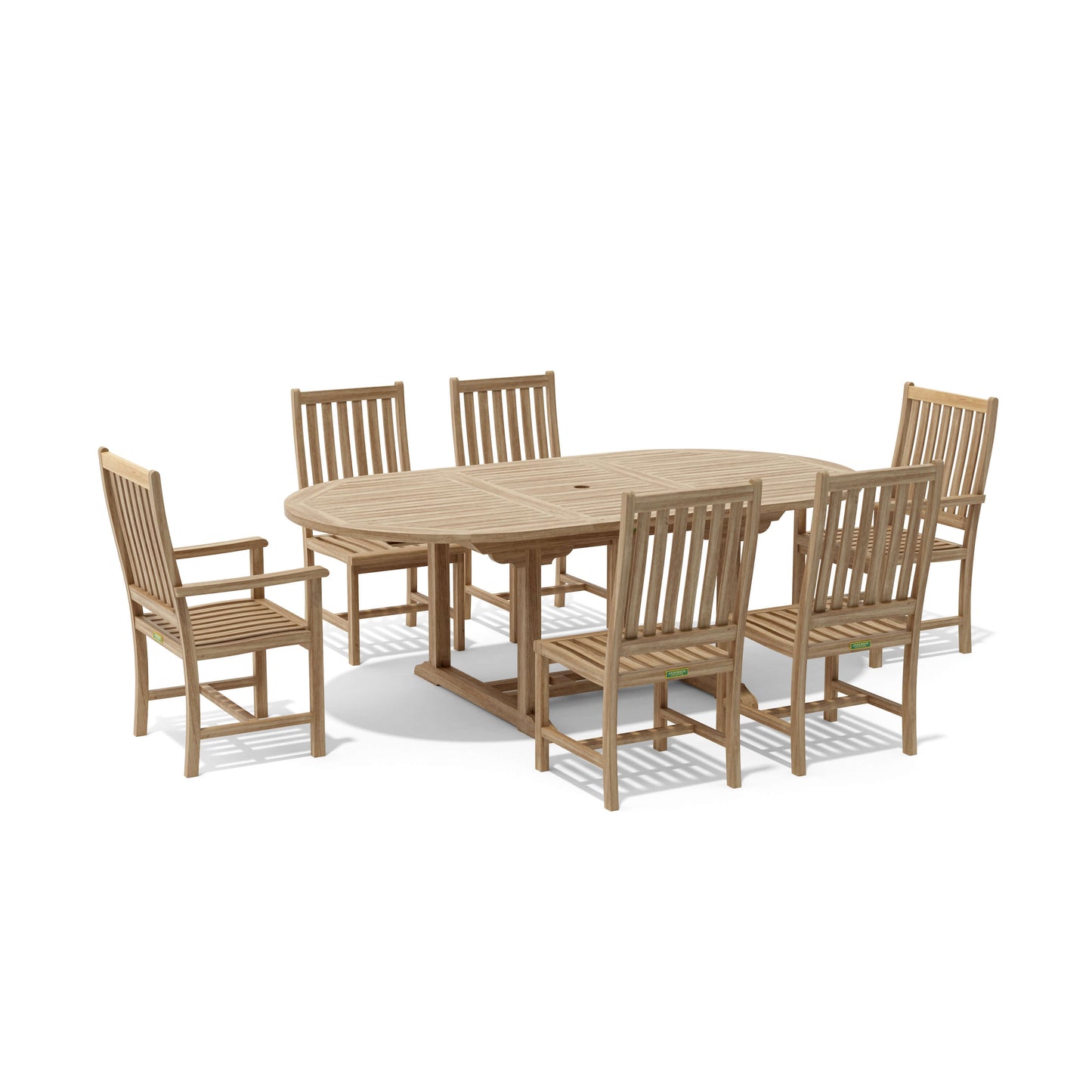 Anderson Teak Bahama Wilshire 7-Piece Extension Dining Set | Anderson Teak Bahama Collection