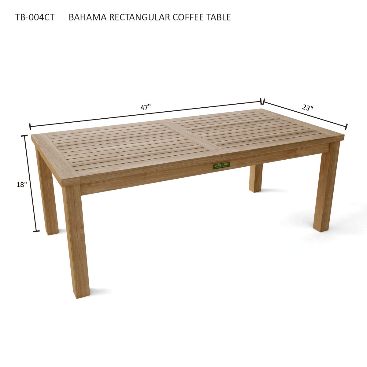 Anderson Teak Bahama Rectangular Coffee Table | Anderson Teak Bahama Collection