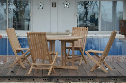Anderson Teak Butterfly Comfort 5-Piece Dining Table Set | Anderson Teak Bahama Collection
