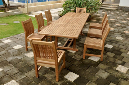 Anderson Teak Bahama Sahara 9-Piece 10' Rectangular Dining Set | Anderson Teak Bahama Collection